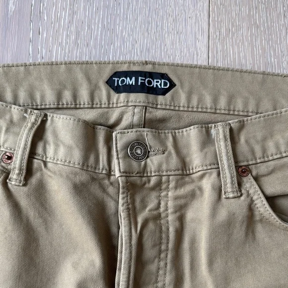 Tom Ford Tan Straight-Leg Slim Jeans